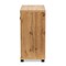 Baxton Studio Zentra Modern and Contemporary Oak Brown Finished Wood 2-Door Storage Cabinet with Glass Doors 189-11994-ZORO - alternate 2